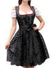 Garvee Dirndl Damen Midi Set 3 Teilig Elegant Kurz Trachtenkleid Rot 38 Für Oktoberfest