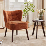 Garvee Akzentstuhl Mid Century, Holz & Stoff, Ergonomisch, Robust, Für Wohnzimmer & Leseecke - Braun