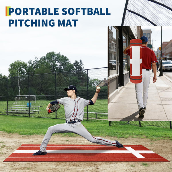 Tragbare Baseball Softball Pitching-Matte für Wurftraining
