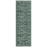 Garvee Waschbarer Faltbarer Teppich 100% Polyester Kunstkaschmir Blumendesign Für Wohnzimmer Schlafzimmer Balkon Weich 350g - Dark Grün