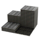 Garvee WPC-Klickfliesen 27er-Set, 30 × 30 cm, wasserfest, UV-beständig und rutschfest, Balkonfliesen für Terrasse und Garten, Grau - Grau