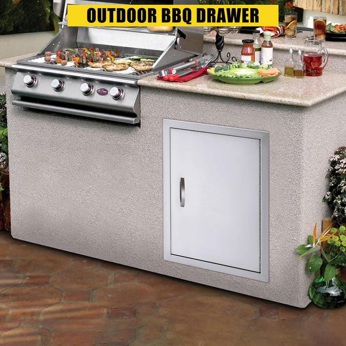 304 Edelstahl Einzeltür für Außenküche, Grillinsel und BBQ Bereich