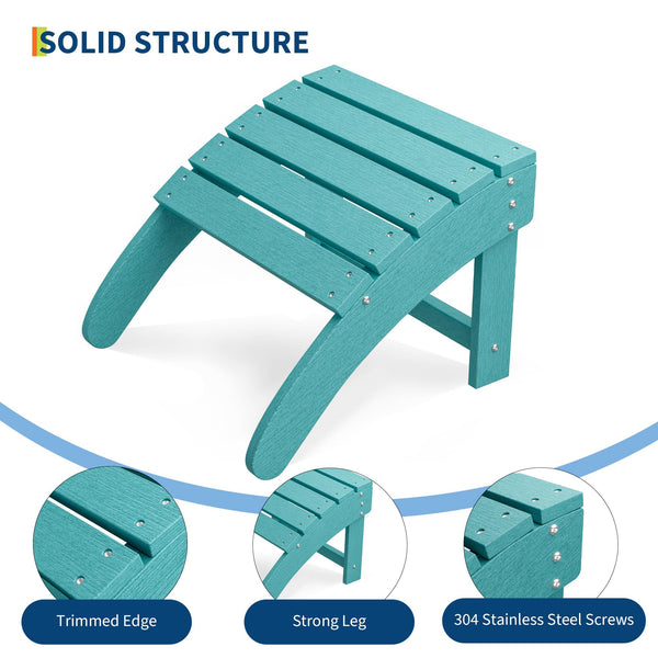 GARVEE Adirondack Fußhocker mit rostfreien Schrauben aus 304 Edelstahl