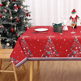 Garvee Tischdecke Rot Weiß Rechteckig 54x70 Wasserdicht Fleckenresistent Polyester Für Küche Party Camping - rot