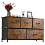 Garvee Kommode mit 5 Schubladen, 100 cm, für Schlafzimmer und Wohnzimmer, Vintage - Vintage
