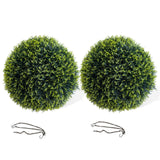 Garvee 24,8 Zoll Künstliche Zedern-Topiary-Kugeln 2er Set, Wetterfest, Realistisch, PE-Material Für Garten Und Hochzeit, Wartungsfrei, Mit Aufhängung, Grün - 