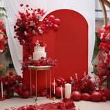 Garvee Wedding Arch Cover 3-teiliges Spandex Set mit Reißverschluss für Party & Zeremonie Neutral - Rot
