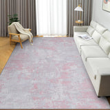 GARVEE Moderner Kurzflor-Teppich 160 x 230 cm, Waschbar, Abstraktes Muster, Rutschfeste Unterseite, Wohnteppich für Wohnzimmer, Schlafzimmer, Flur und Küche, Grau-Rosa - Grau-Rosa