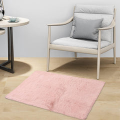 GARVEE Hochflor Teppich Wohnzimmer Schlafzimmer 60x90cm Polyester Waschbar Anti-Rutsch Einfarbig