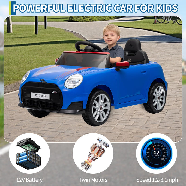 12V Kinder-Elektroauto mit Twin-Motoren, 12V Akku und Fahrgeschwindigkeit von 1,2–3,1 mph