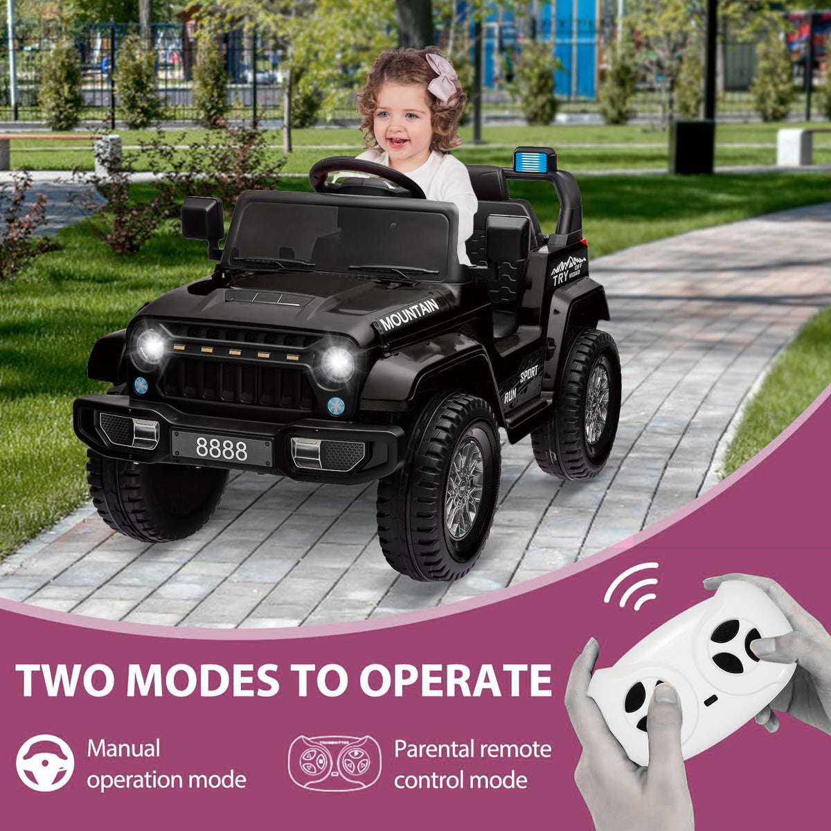 Kinder Elektroauto mit 2,4 GHz Elternfernbedienung