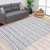 GARVEE Boho Kurzflor-Teppich Polyester 240x340cm Grau | Rutschfeste Unterseite | Für Wohnzimmer & Schlafzimmer