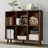 GARVEE Würfelregal, 6 Ebenen, Holz, Vintage-Stil, Braun – für Wohnzimmer & Büro