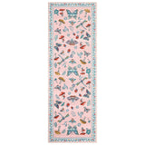 Garvee Waschbarer Teppich Mit Vintage-Blumen & Insekten Für Wohnzimmer Und Kinderzimmer, Kurzflorig, Polyester, Rutschfest