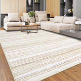 Garvee Großes Marokkanisches Teppich 160x230 cm Weich Waschbar Antirutsch Braun Wohnzimmer Schlafzimmer
