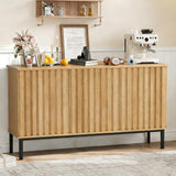 Garvee Sideboard, 120 cm, für Wohnzimmer und Esszimmer, Naturholz - Naturholz