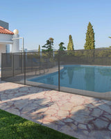 Garvee 4Ft x 48Ft Pool Sicherheitszaun Mesh mit Edelstahlfüßen, Wetterfest, Anpassbar für Garten und Schwimmbad, Schwarz