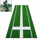 GARVEE Baseball Pitching Matte 305 x 91 cm, Rutschfeste Trainingsmatte mit Dicker Kunstrasen-Oberfläche und Gummibasis, Für Indoor & Outdoor Training, Grün - Grün