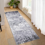 Garvee Teppich Rechteckig 80 x 150 cm, Wasserfest, Farbecht, Für Wohnzimmer, Grau - Grau
