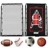 Garvee 2-in-1 Baseball Pitching Target und Rebound Net - Nylon & Polyethylen - Jugendtraining - Verstellbar - Schwarz