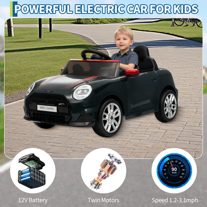 12V Kinder-Elektroauto mit Twin-Motoren, 12V Akku und Fahrgeschwindigkeit von 1,2–3,1 mph