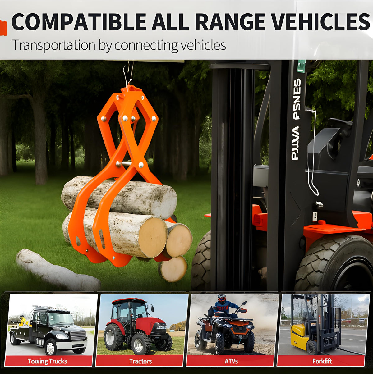 Garvee Rückezange für Traktor LKW ATV UTV und Gabelstapler