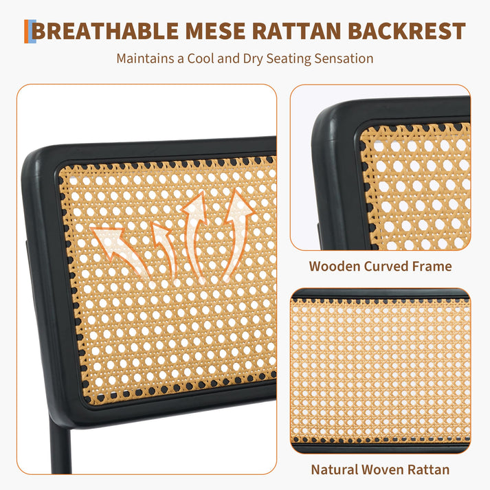 Atmungsaktive & ergonomische Rattan-Rückenlehne