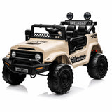 Garvee Kinder-Elektro-Geländewagen 12 V, Fernbedienung, Sicherheitsgurt, Khaki - Khaki
