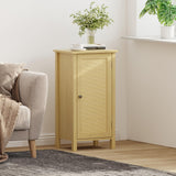 GARVEE Boho Nachttisch im Landhausstil 40 cm, Nachtschrank mit Schublade, Holzoptik und Stabilen Beinen, Kompakter Beistelltisch für Schlafzimmer, Wohnzimmer und Gästezimmer, Naturholz - Naturholz