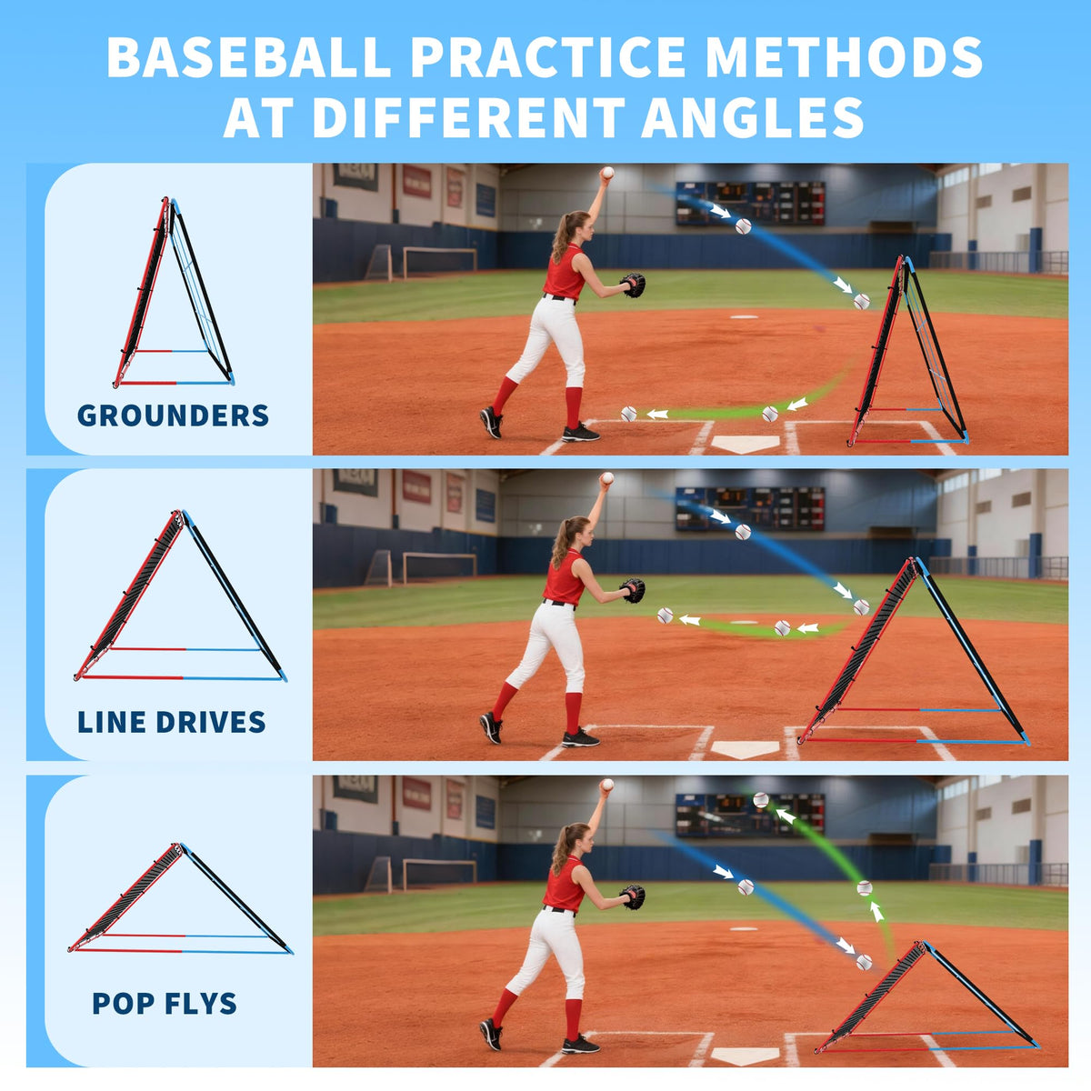 Faltbares Baseball Trainingsgerät