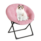 Garvee Saucer Chair Lounge-Stuhl, Oversized Faltbar mit Schwarzer Rahmen, Rosa für Schlafzimmer & Wohnzimmer - Rosa