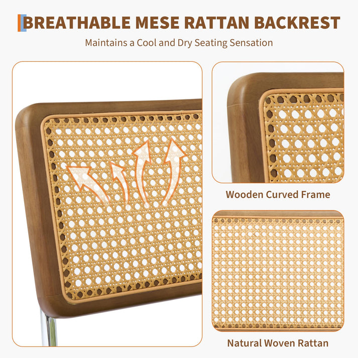 Atmungsaktive & ergonomische Rattan-Rückenlehne