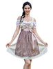 Garvee Damen Dirndlkleid Bayern Oktoberfest Set - 3-teilig Bluse Kurzarm Bayerisch Kleidung Blumen08, Größe 36