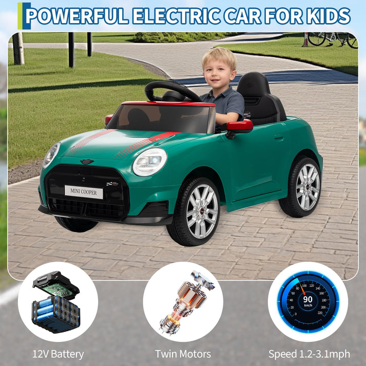 12V Kinder-Elektroauto mit Twin-Motoren, 12V Akku und Fahrgeschwindigkeit von 1,2–3,1 mph
