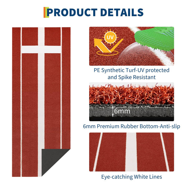 Produktdetails Pitching Matte Gummibasis und Markierungslinien