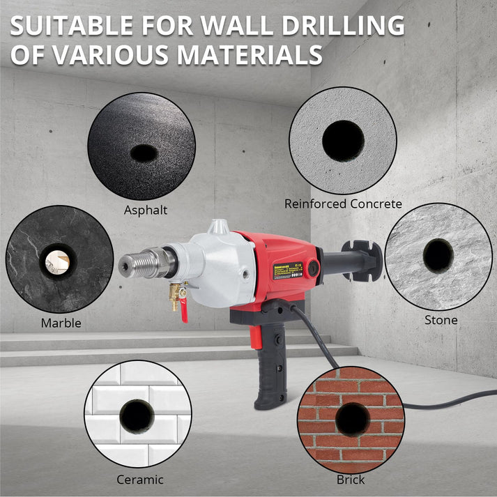 Suitable for various wall materials including concrete and brick