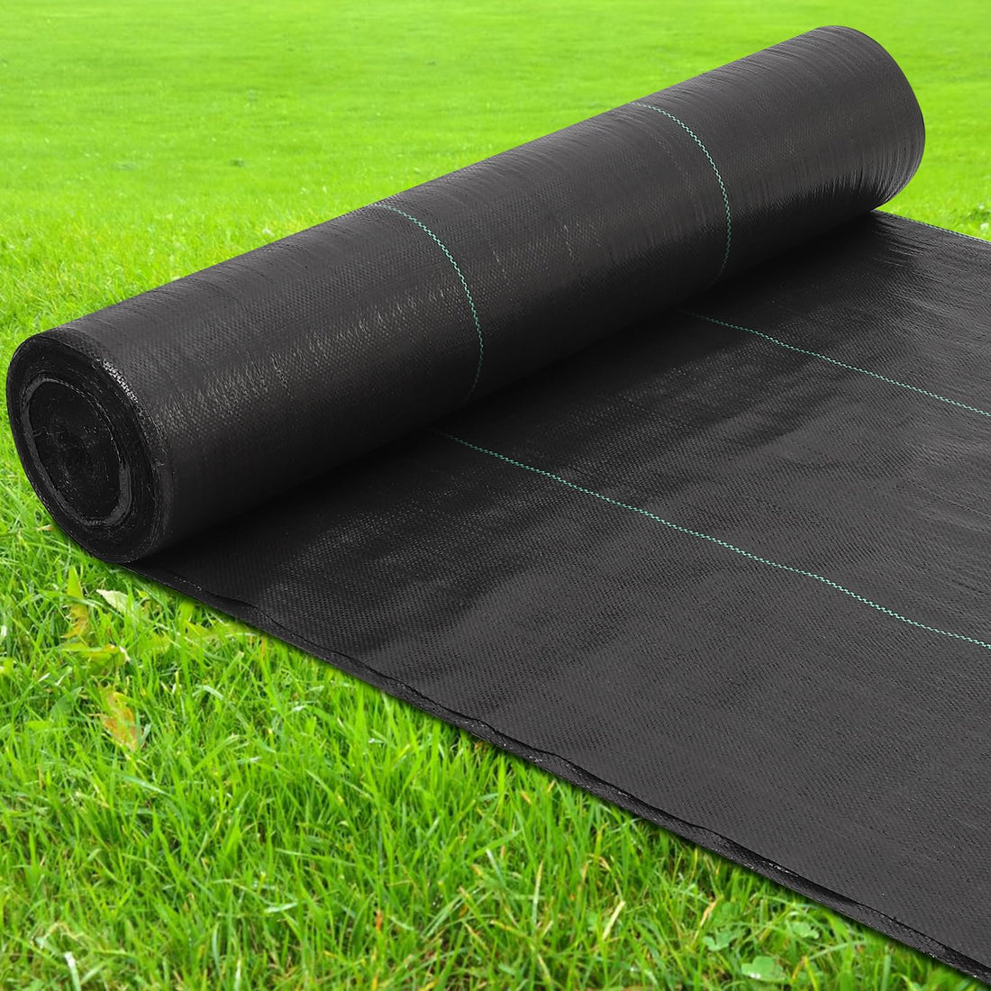 Garvee Unkrautvlies & Unkrautfolie 100g/m² (1,98 x 91,44m) – Profi Mulchvlies UV-stabil & Wasserdurchlässig, Robustes PP-Gewebe für Garten & Landschaftsbau, Schwarz
