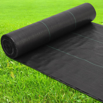 Garvee Unkrautvlies & Unkrautfolie 100g/m² (1,98 x 91,44m) – Profi Mulchvlies UV-stabil & Wasserdurchlässig, Robustes PP-Gewebe für Garten & Landschaftsbau, Schwarz