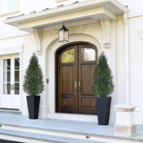 Garvee 4FT Künstliche Zedern-Topiary Bäume Set, UV-Beständig, Wetterfest, PE-Material, 2-Teilig, Für Garten Und Terrasse, Grün
