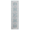 Garvee Weicher Teppich Waschbarer Vintage Teppich Für Schlafzimmer Und Wohnzimmer Rutschfester Teppich 60 x 230 cm Blau