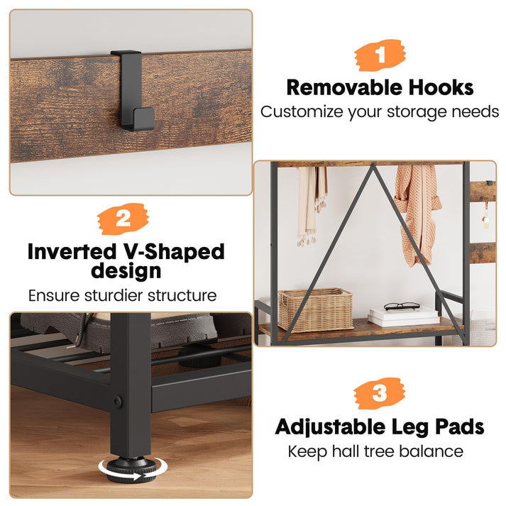 Robuste Konstruktion des Garderobenständers