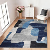 Garvee Moderner Abstrakter Salon-Teppich 120x170 cm Kurzflor Waschbar Antirutsch Weich Leicht Kinder- & Tierfreundlich Wohnzimmer & Büro