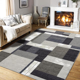Garvee Moderner Boho Chic Teppich 160x230 cm Geometrisches Muster Waschbar Antirutsch Braun Für Wohnzimmer Büro Schlafzimmer