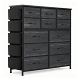 Garvee TV-Schrank, Fernbedienung, klappbar, Kippschutz, Klappbare Erweiterung, Schwarz - Schwarz