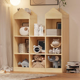 Garvee 8 Cubby Kinder Bücherregal Schlossform, Großes Stauraum, Kippschutz, Holz, 3-stöckig, Kinderzimmer & Spielzimmer, Weiß