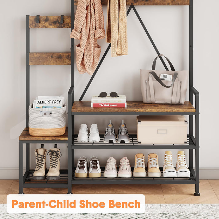 Garderobenstaender mit Kinderbereich