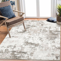 Garvee Moderner Abstrakter Teppich Waschbarer Teppich für Wohnzimmer und Schlafzimmer 120 x 170 cm Blau