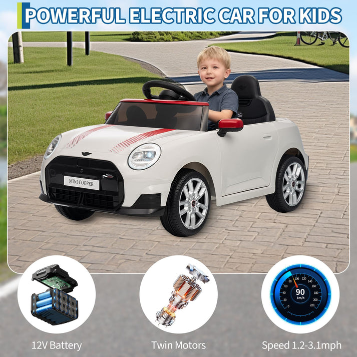 12V Kinder-Elektroauto mit Twin-Motoren, 12V Akku und Fahrgeschwindigkeit von 1,2–3,1 mph
