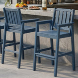 Garvee Adirondack-Barstuhl im 2er-Set 57, Zwei Stühle in Barhöhe, Marineblau - Navy Blue