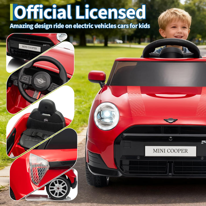 MINI Kinder-Elektroauto mit abriebfesten Reifen für Pflaster, Wiese, Beton und Kieswege